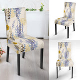 Lavender Modern Pattern Blackground Dining Chair Slipcover
