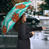 Octopuses Sea Wave Background Umbrella