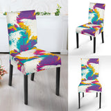 Colorful Crow Illustration Pattern Dining Chair Slipcover