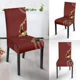 Koi Fish Carp Fish Red Background Dining Chair Slipcover