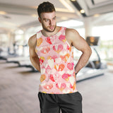 Hand drawn heart design pattern Men Tank Top