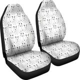 Bull Terrier Pattern Print Design 02 Universal Fit Car Seat Covers