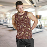 Coffee bean flower pattern Men Tank Top