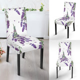 Lavender Flower Design Pattern Dining Chair Slipcover