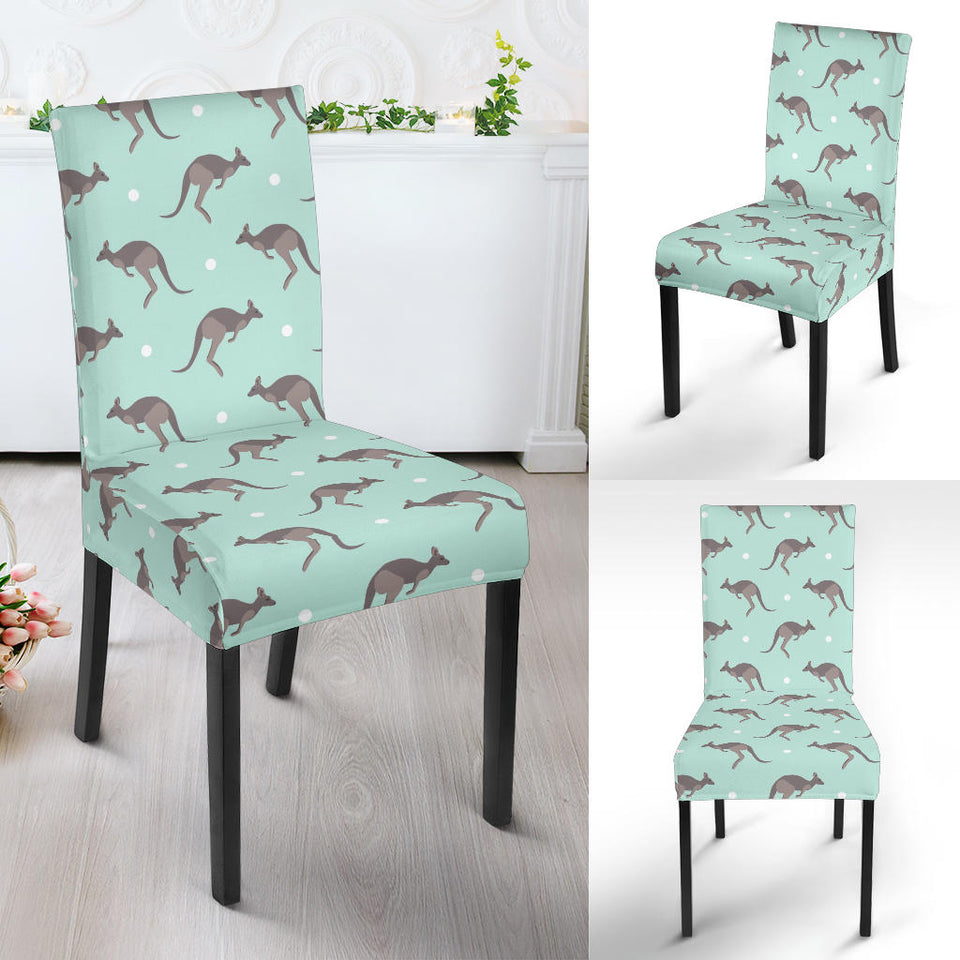 Kangaroo Pattern Background Dining Chair Slipcover