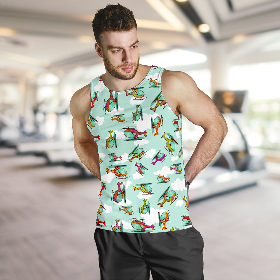 Helicopter design pattern Men Tank Top