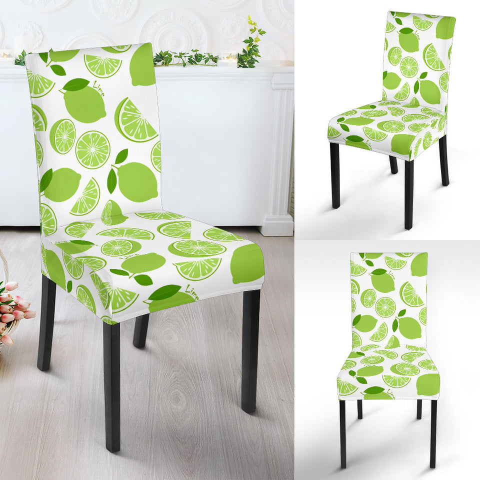 Lime Design Pattern Dining Chair Slipcover