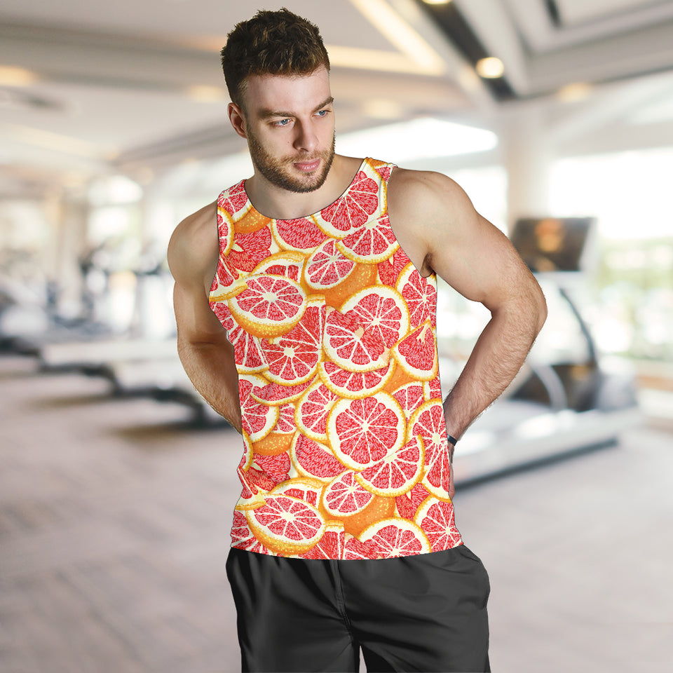Tropical grapefruit pattern Men Tank Top