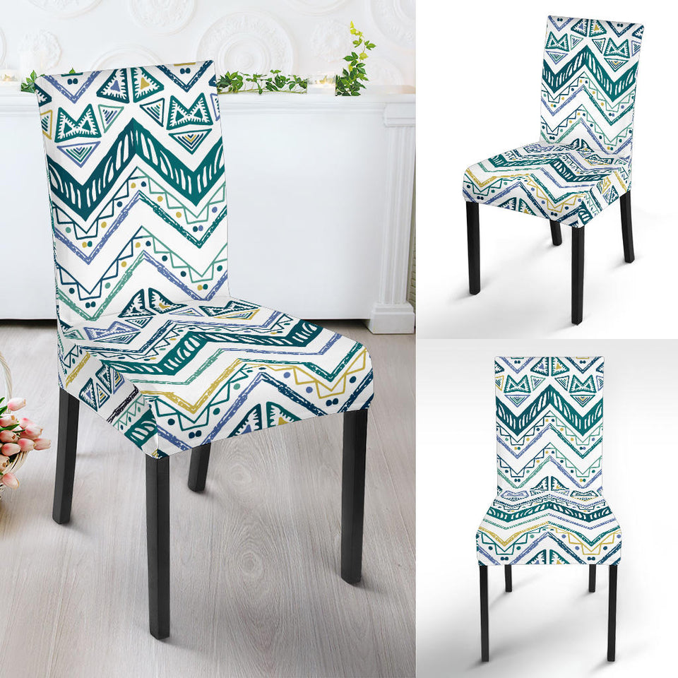 Zigzag  Chevron Paint Design Pattern Dining Chair Slipcover