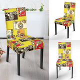 Camera Pattern Print Design 02 Dining Chair Slipcover