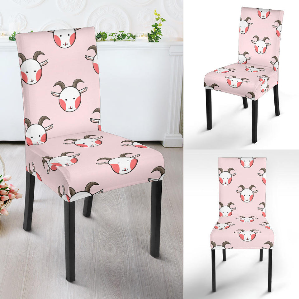 Cute Goat Pattern Dining Chair Slipcover