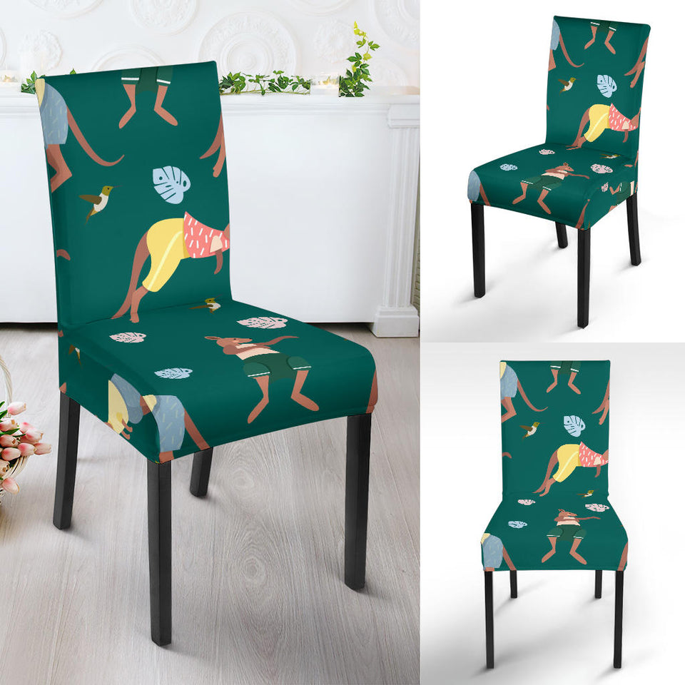 Kangaroo Leaves Pattern Dining Chair Slipcover