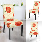 Tomato Dot Background Dining Chair Slipcoverล