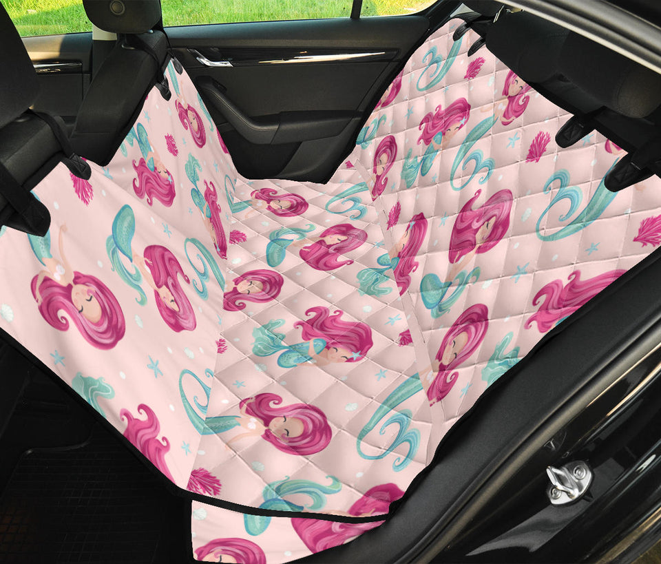 Cute Little Mermaid Pattern Dog Car Seat Covers
