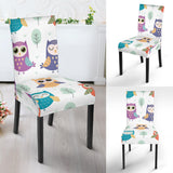 Cute Owl Pattern Dining Chair Slipcover