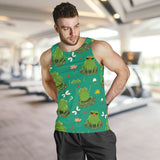 Cute frog dragonfly design pattern Men Tank Top