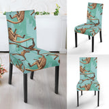 Monkey Palm Tree Background Dining Chair Slipcover