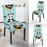 Cute Baby Panda Pattern Dining Chair Slipcover