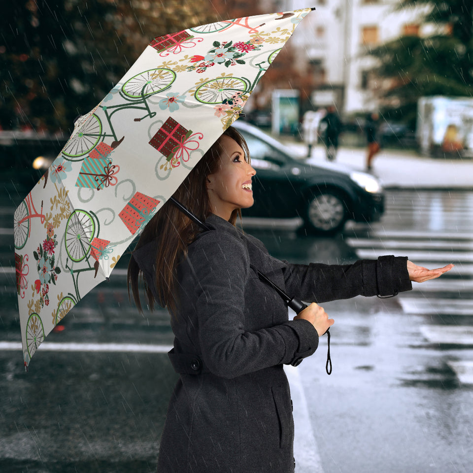 Bicycle Pattern Print Design 05 Umbrella