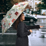 Bicycle Pattern Print Design 05 Umbrella