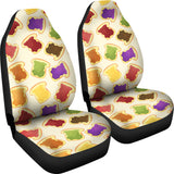Bread Toast Pattern Print Design 02 Universal Fit Car Seat Covers