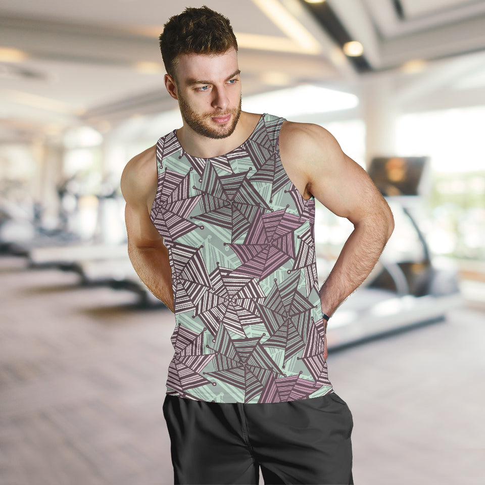 Spider web cobweb design color pattern Men Tank Top