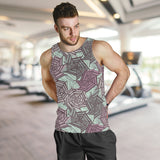 Spider web cobweb design color pattern Men Tank Top