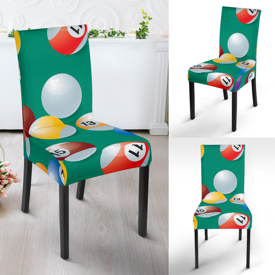 Billiard Ball Pattern Print Design 01 Dining Chair Slipcover