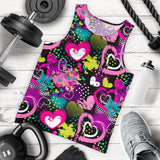 heart dot wave star creative design pattern Men Tank Top