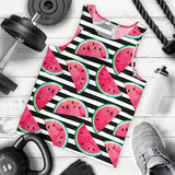 Watercolor paint textured watermelon pieces Men Tank Top