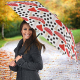 Red Mushroom Dot Pattern Umbrella