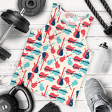 Red Blue guitar pattern Men Tank Top