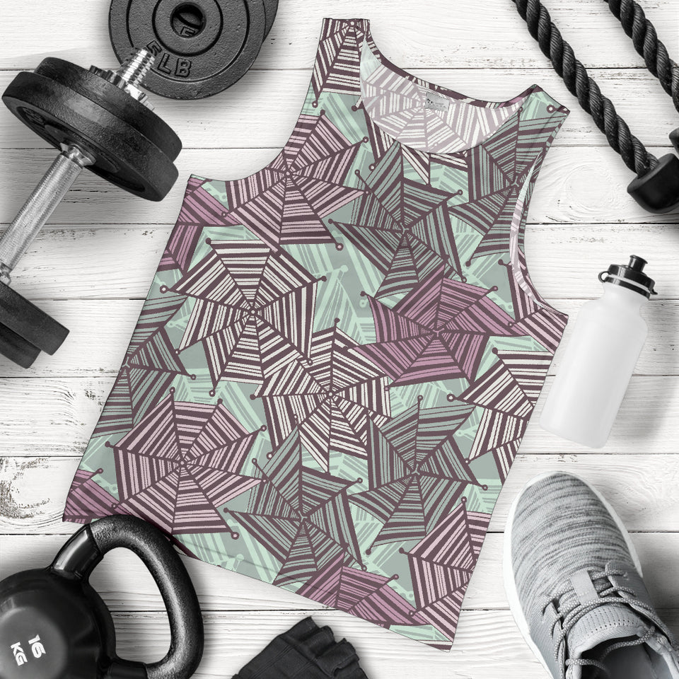 Spider web cobweb design color pattern Men Tank Top