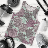 Spider web cobweb design color pattern Men Tank Top