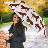 Horses Running Pattern Background Umbrella