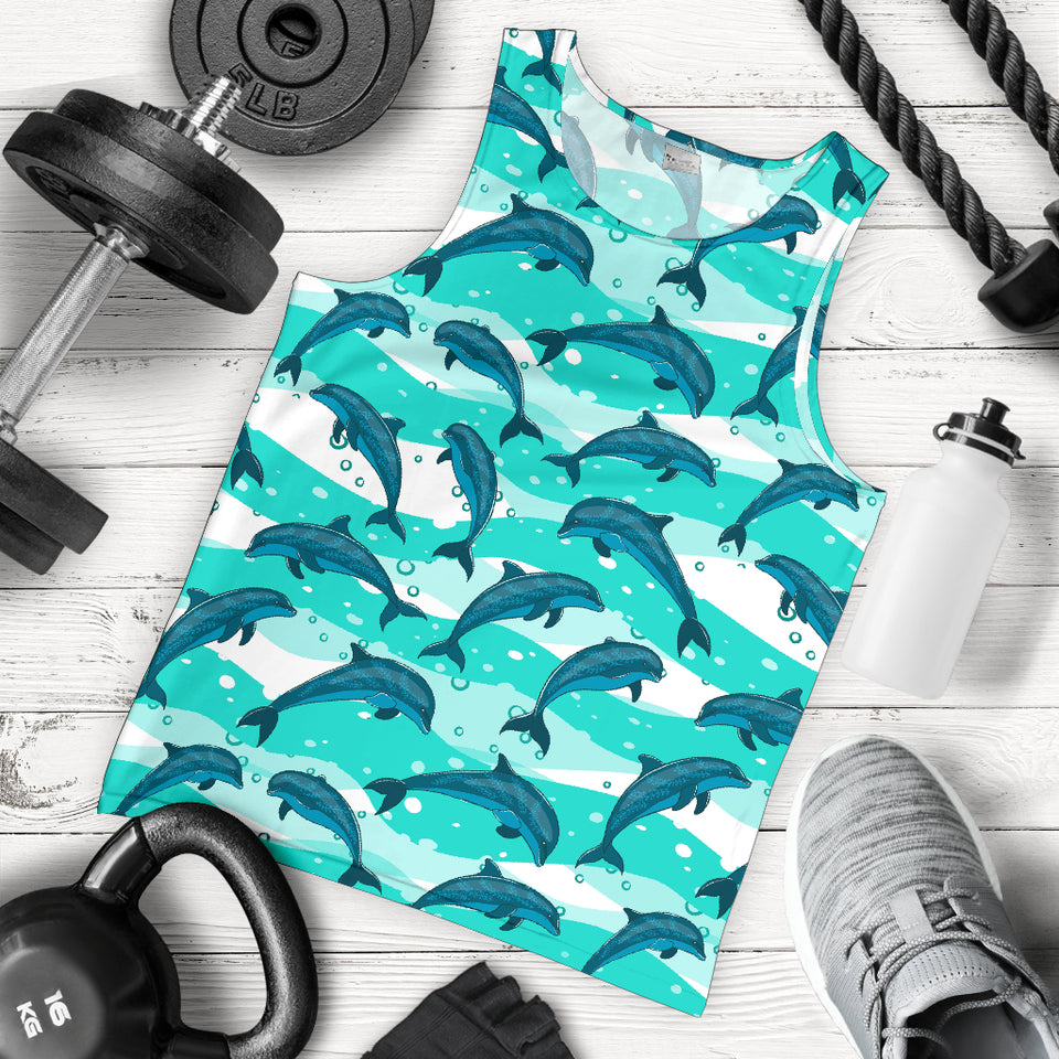 Dolphin sea pattern Men Tank Top
