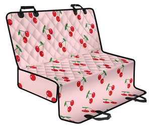 Cherry Pattern Pink Background Dog Car Seat Covers