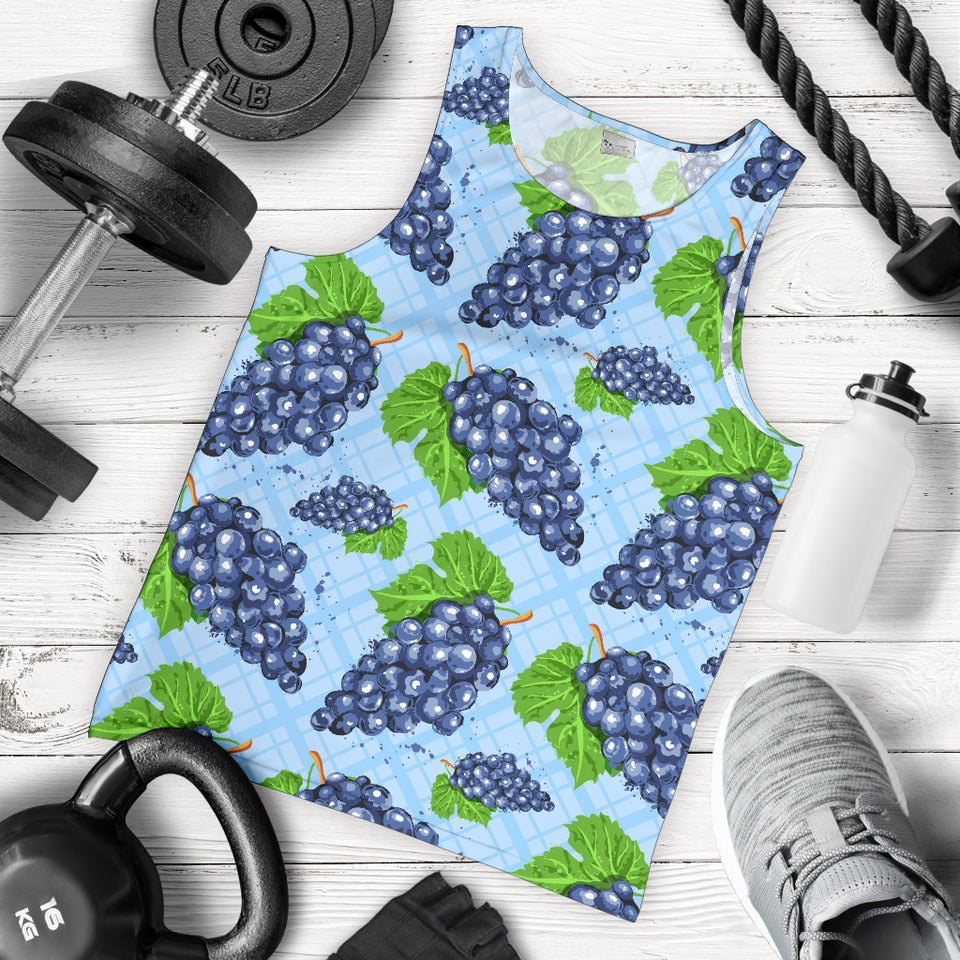 Watercolor grape pattern Men Tank Top