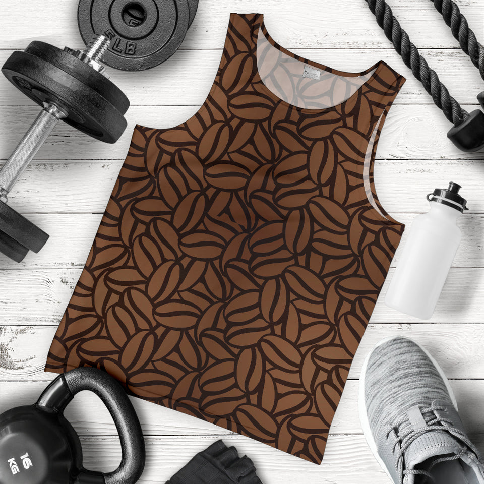 coffee bean pattern Men Tank Top