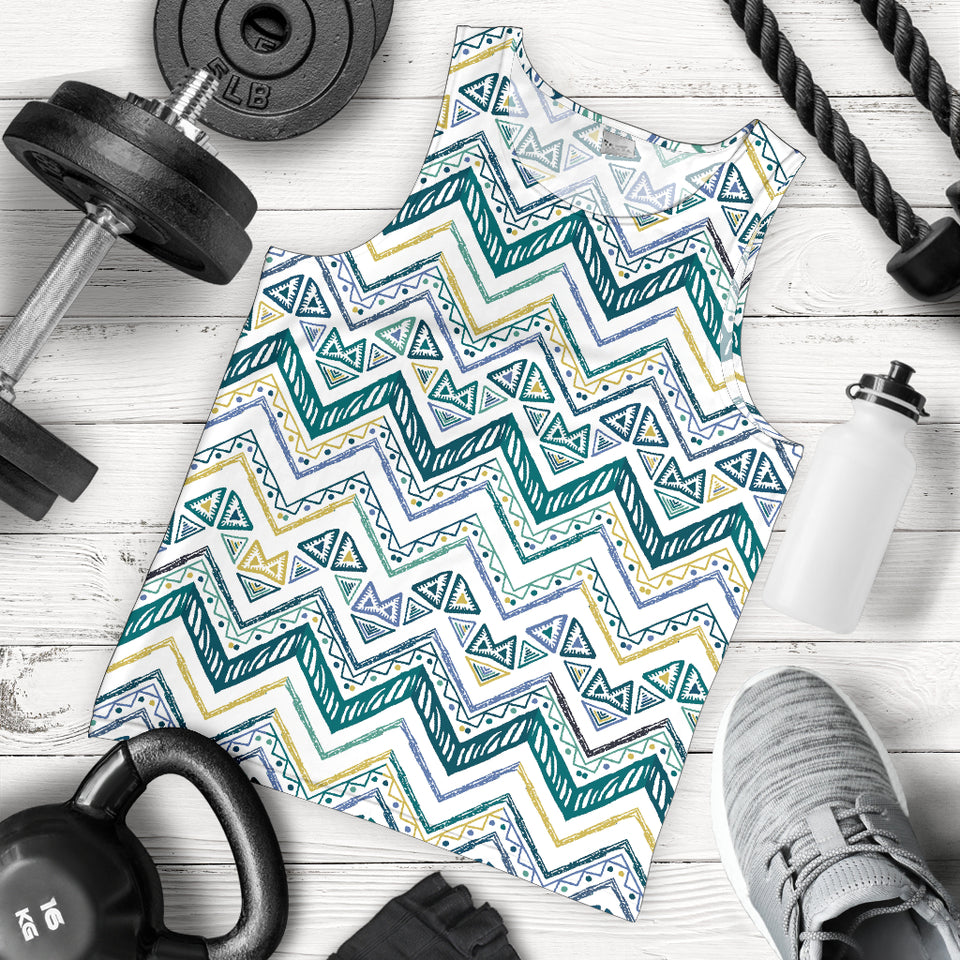 zigzag  chevron paint design pattern Men Tank Top