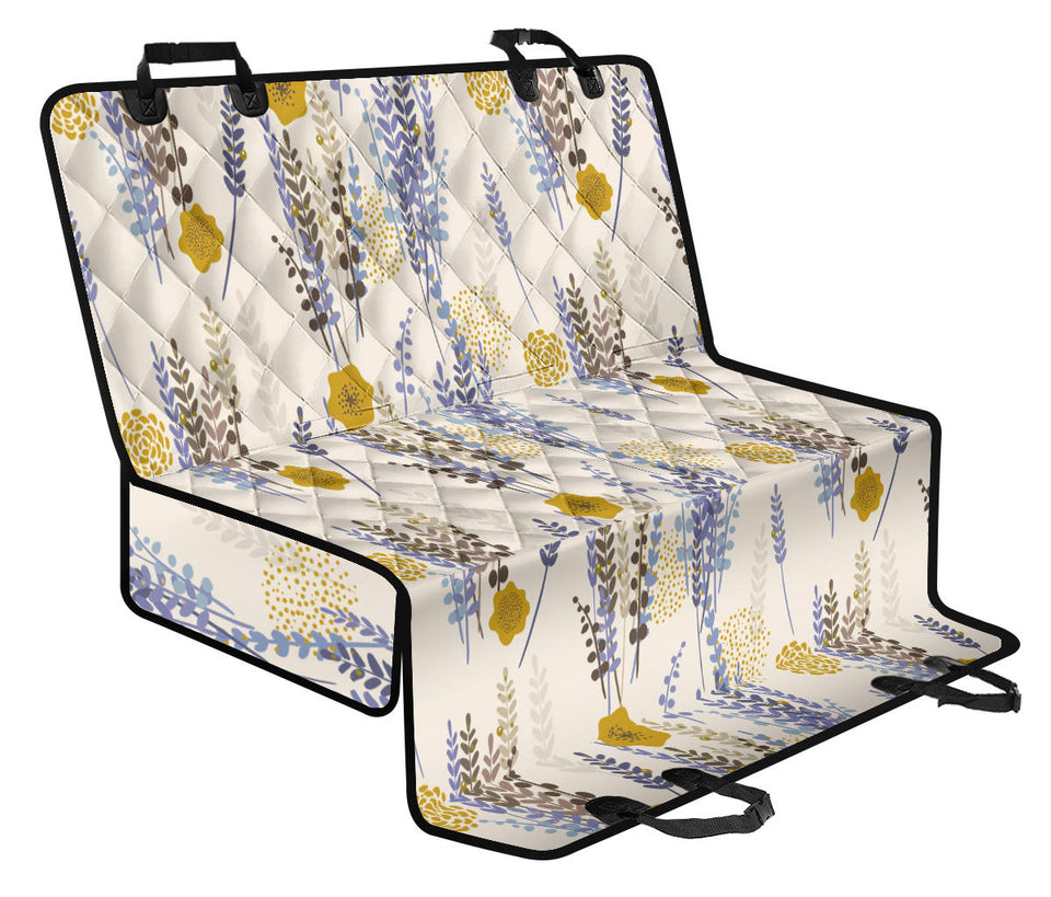 Lavender Modern Pattern Blackground Dog Car Seat Covers