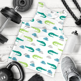 watercolor crocodile pattern Men Tank Top