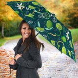 Lime Ice Flower Pattern Umbrella