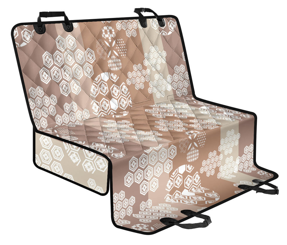 Beautiful Hexagon Japanese  Pattern Dog Car Seat Covers