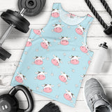 Cute cow flower pattern Men Tank Top