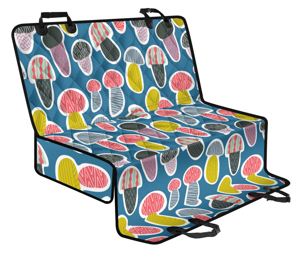 Colorful Mushroom Design Pattern Dog Car Seat Covers