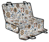 Cute Nautical Steering Wheel Anchor Pattern Dog Car Seat Covers