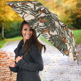 Monkey Tropical Leaves Background Umbrella