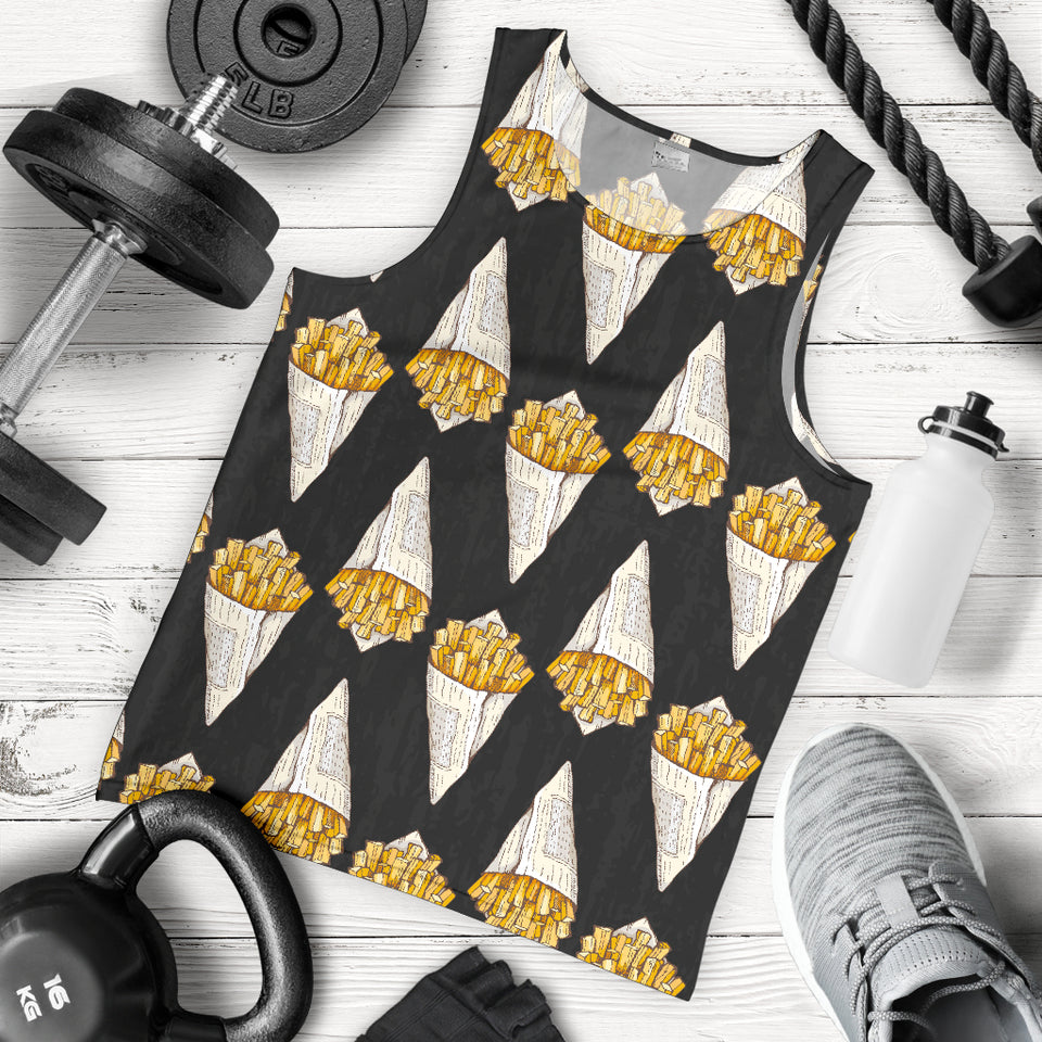 French fries dark background Men Tank Top