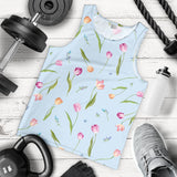 Watercolor Tulips pattern Men Tank Top